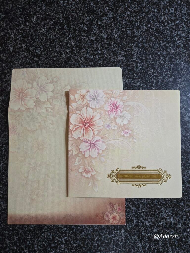 Custom Pastel Floral Square Wedding Invitation Card