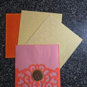 Laser-Cut Pocket Multi-Leaf Wedding Invitation Card