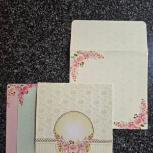 Multi-Leaf Pastel Floral Wedding Invitation Card