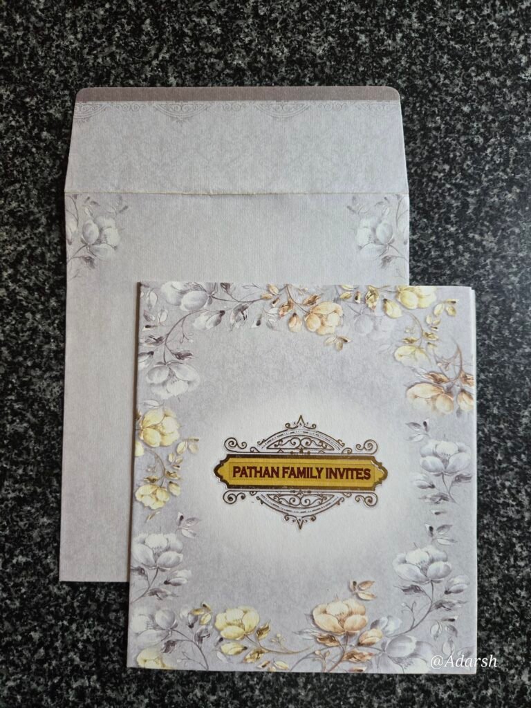 Custom Pastel Floral Square Invitation Card