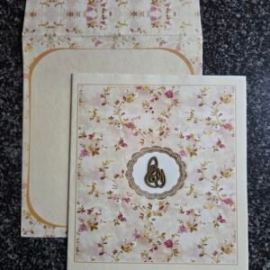 Vintage Floral Square Wedding Invitation Card