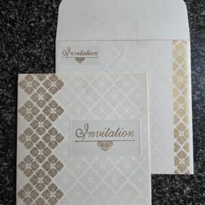 Self-Embossed Cream Square Invitation Card