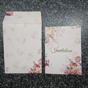 An elegant English rose garden theme Invitation Card