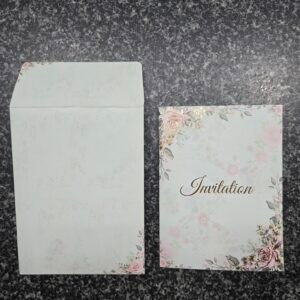 Soft pastel watercolor floral border Invitation Card