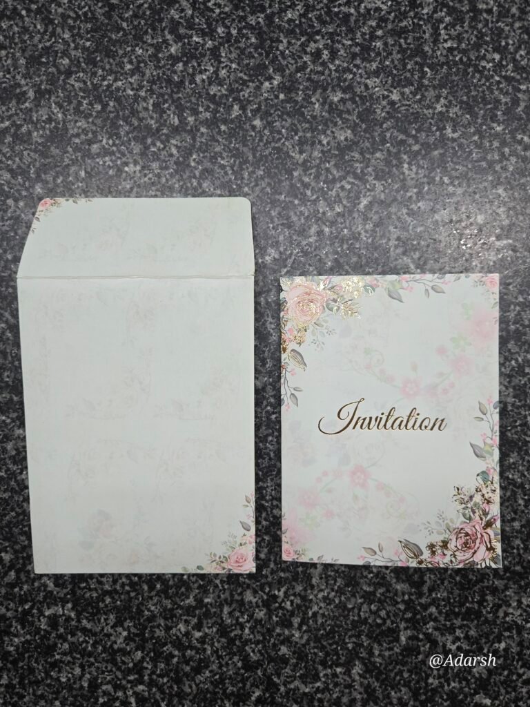Soft pastel watercolor floral border Invitation Card