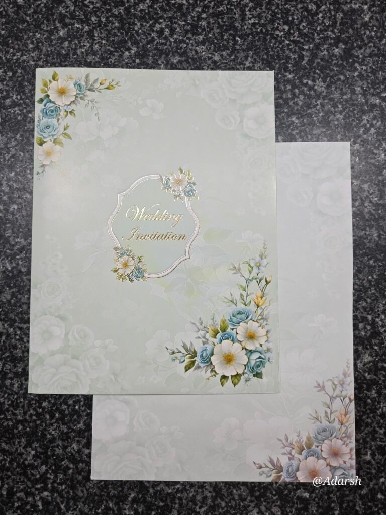 Elegant floral cartouche theme Card