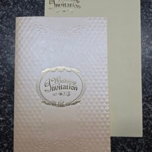 Typography on a shimmering rose-gold to copper-cream base Card