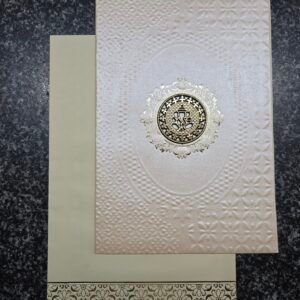 royal Ganesha medallion on a premium shimmering cream base Card
