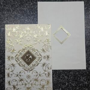 Gold foil diamond and climbing floral vine Invitation Card