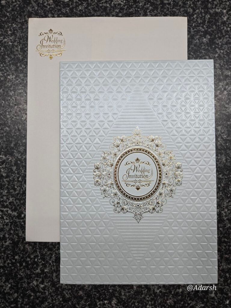 Metallic ice-blue Invitation Card