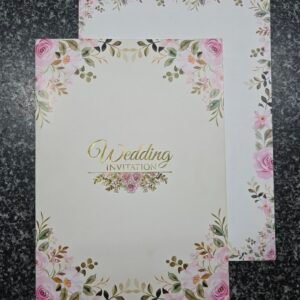 Pink botanical floral Invitation Card