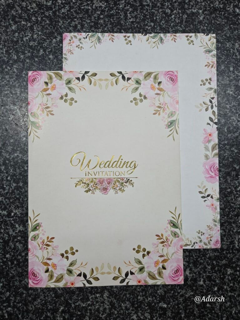 Pink botanical floral Invitation Card