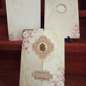 Cream and Pastel Floral Gatefold Wedding Card