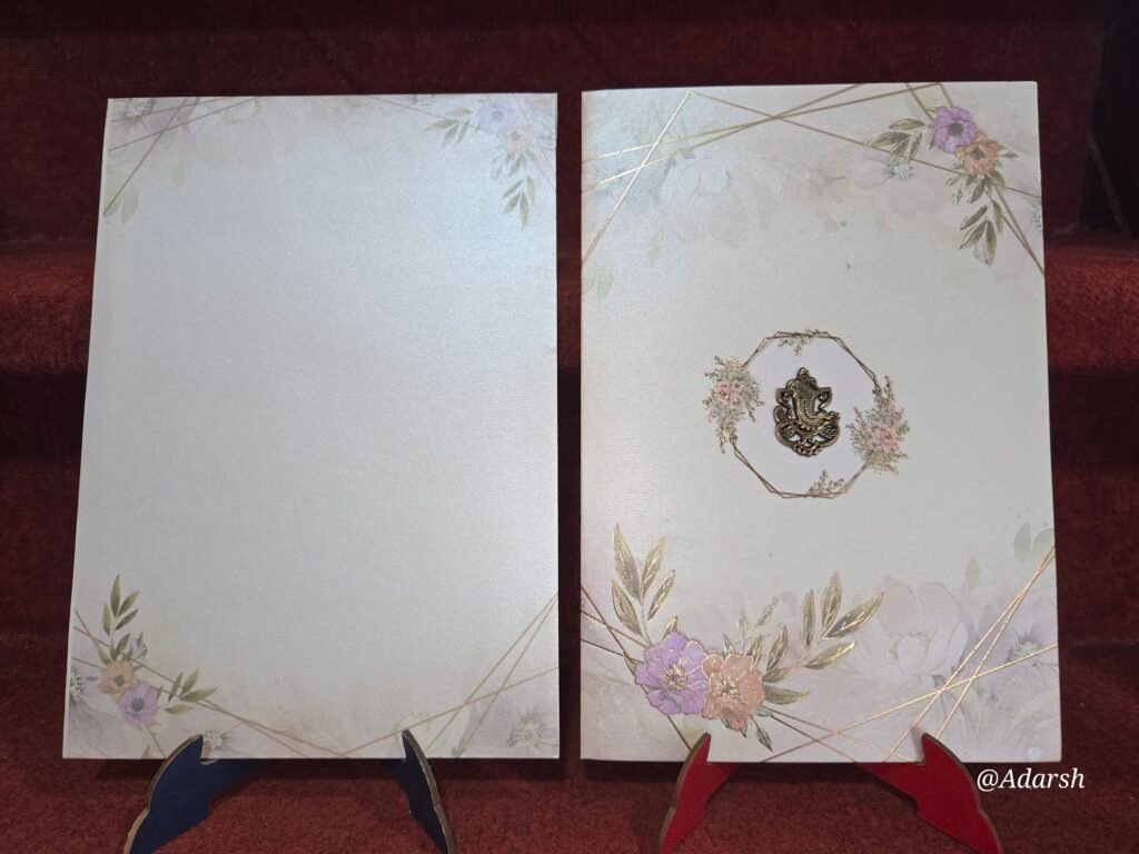 Minimalist Pastel Floral Wedding Invitation Card