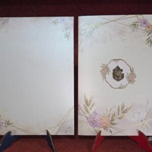 Minimalist Pastel Floral Wedding Invitation Card