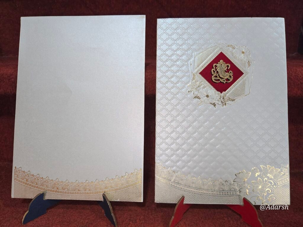 Premium Off-White Wedding Invitation Card