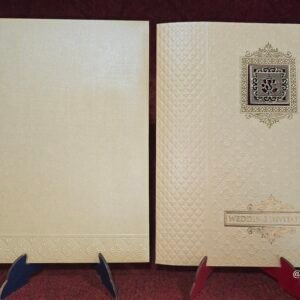 Premium Metallic Gold Embossed Wedding Invitation Card