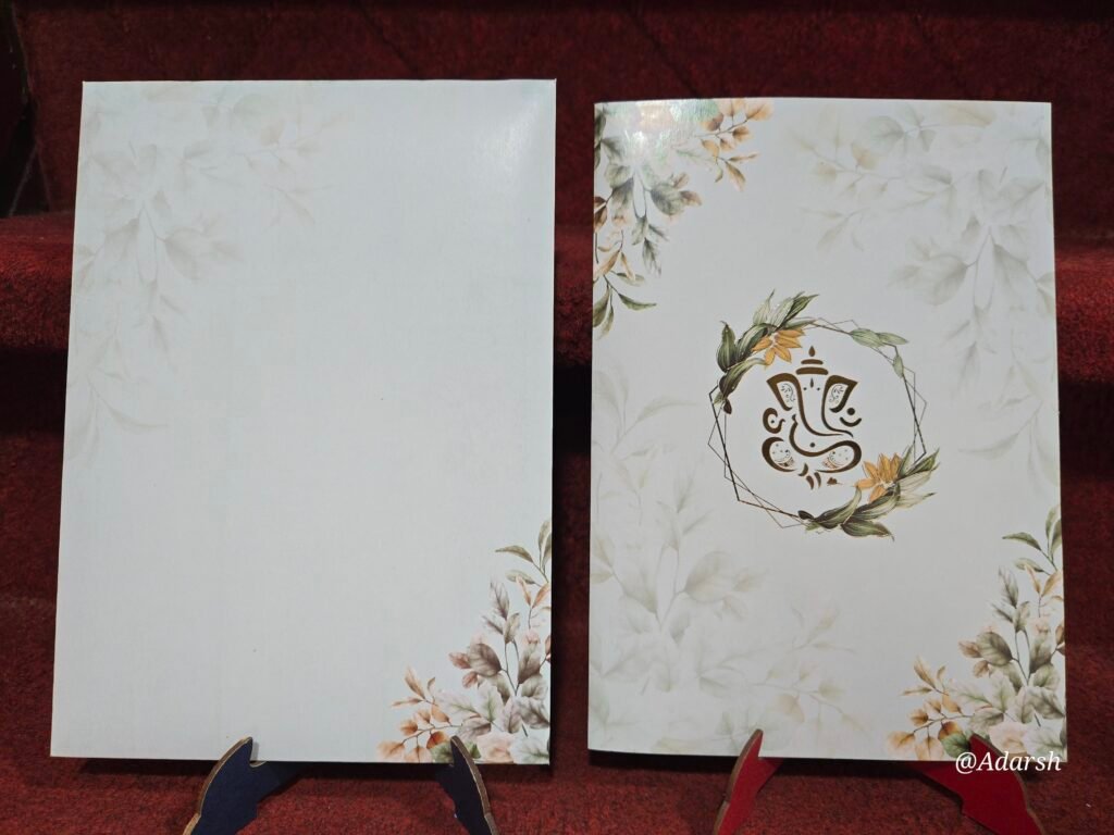 Minimalist Pastel Botanical Wedding Invitation Card
