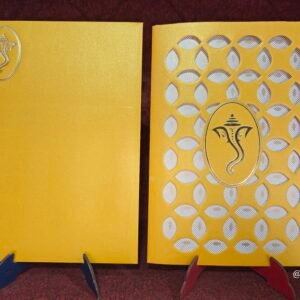 Yellow Laser-Cut Wedding Invitation Card