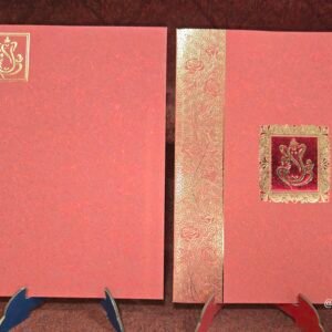 Red Metallic Board  Hindu Wedding Card