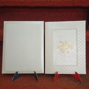 Lattice Bordered Wedding Invitation Card