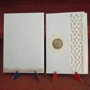 Off-White Laser-Cut Wedding Invitation Card