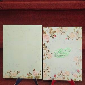 Mint Green Pastel Rose Floral Wedding Invitation Card.