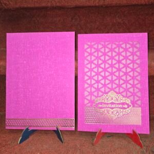 Magenta Pink and Gold  Invitation Card