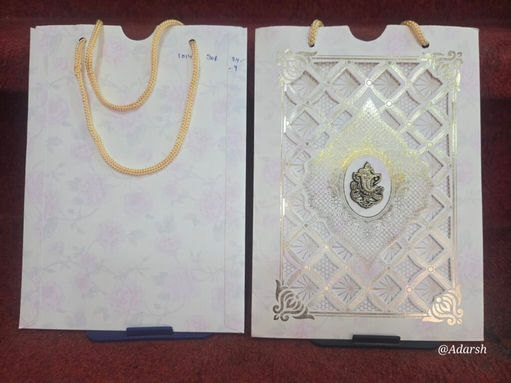 Laser-Cut Bag-Style Card Wedding Invitation Card