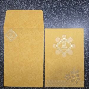 Premium Mustard Yellow Die-Cut Floral Jain Lagna Patrika