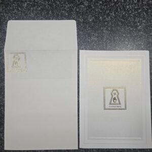 Minimalist Off-White Embossed Jain Lagna Patrika