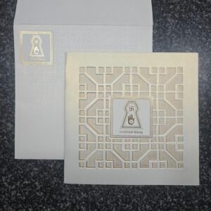 Geometric Jali Laser-Cut Jain Lagna Patrika