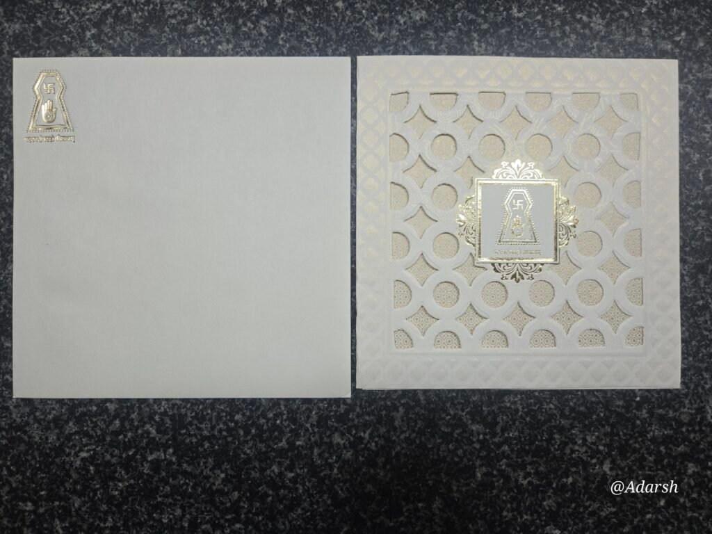 Circular Jali Laser-Cut Jain Lagna Patrika