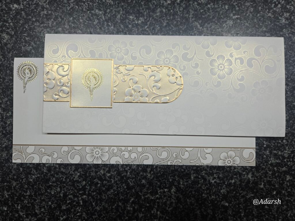 Slim Landscape/Rectangular Envelope-Style Wedding Invitation Card