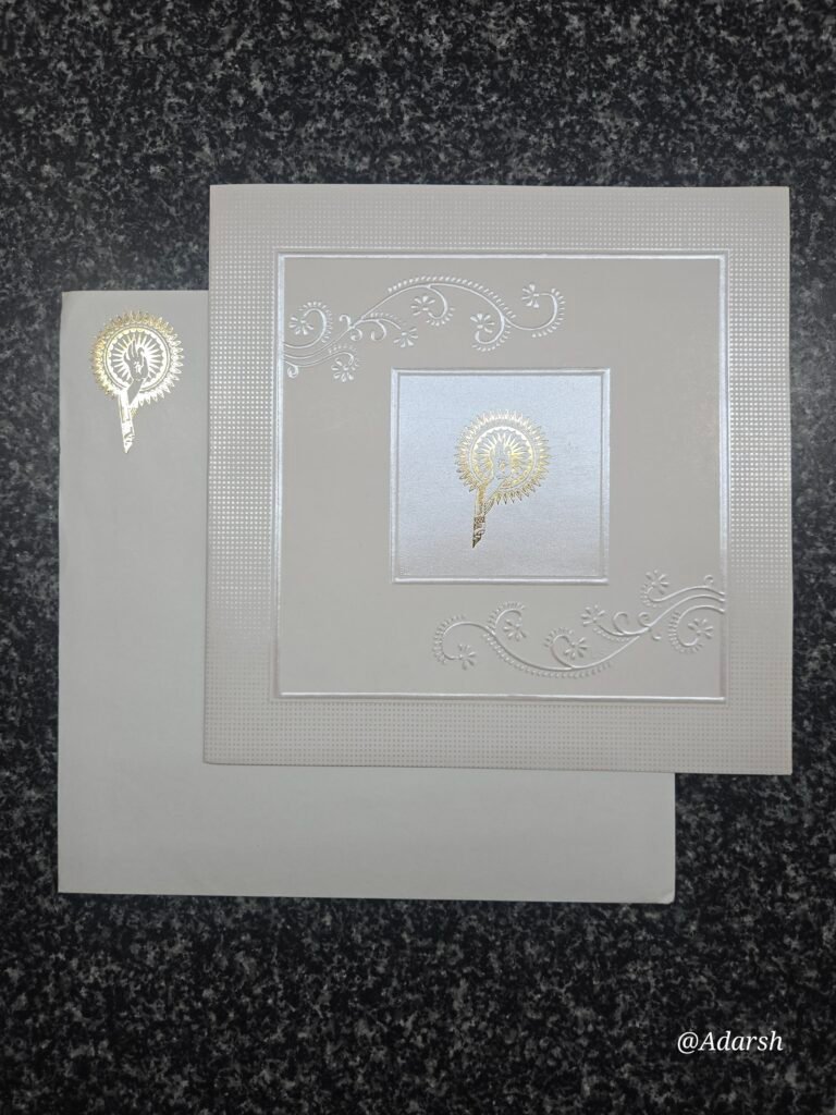 Embossed Traditional Wedding Invitation Card