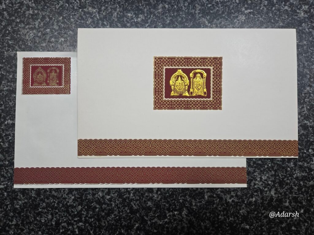Smooth Cream and Maroon Wedding Card