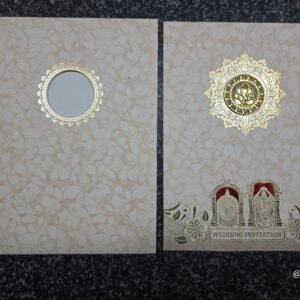 Sandal Shading Ganesha and Balaji Padmavathi Wedding Card