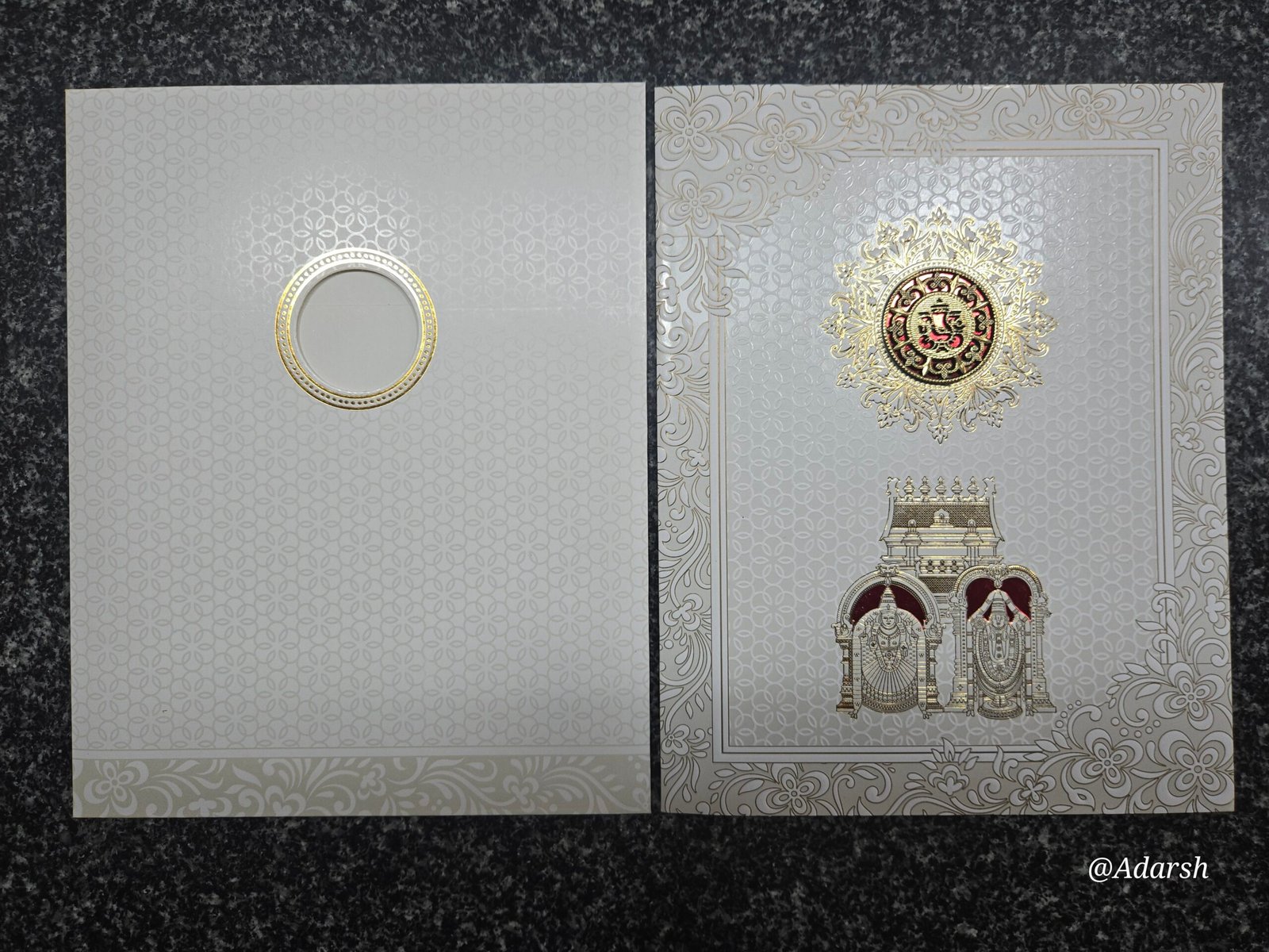 Sandal Shading Tirupati Namam Balaji Wedding Card