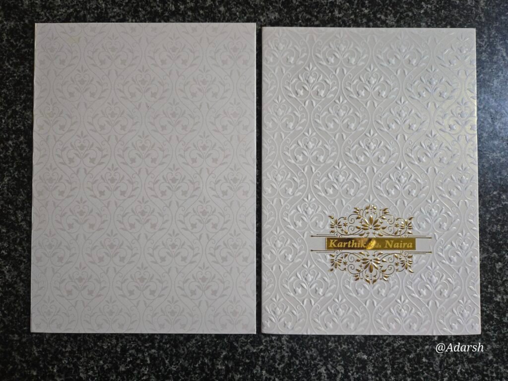 Ivory Baroque Textured Invitation Card