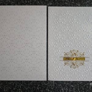 Ivory Baroque Textured Invitation Card