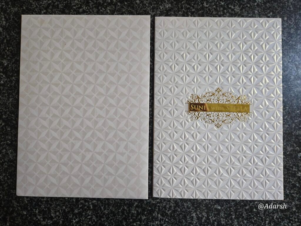 Ivory Pinwheel Star Textured Invitation Card