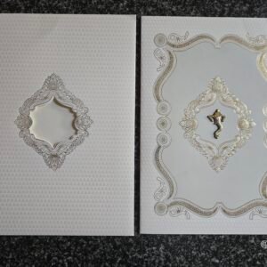 White Ganesha Frame Wedding Card