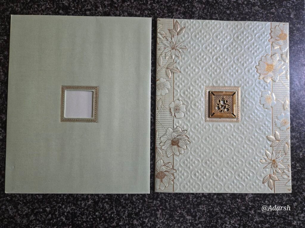 Pista Green Ganesha Wedding Card