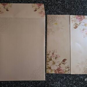 Peach Floral Door Invitation Card
