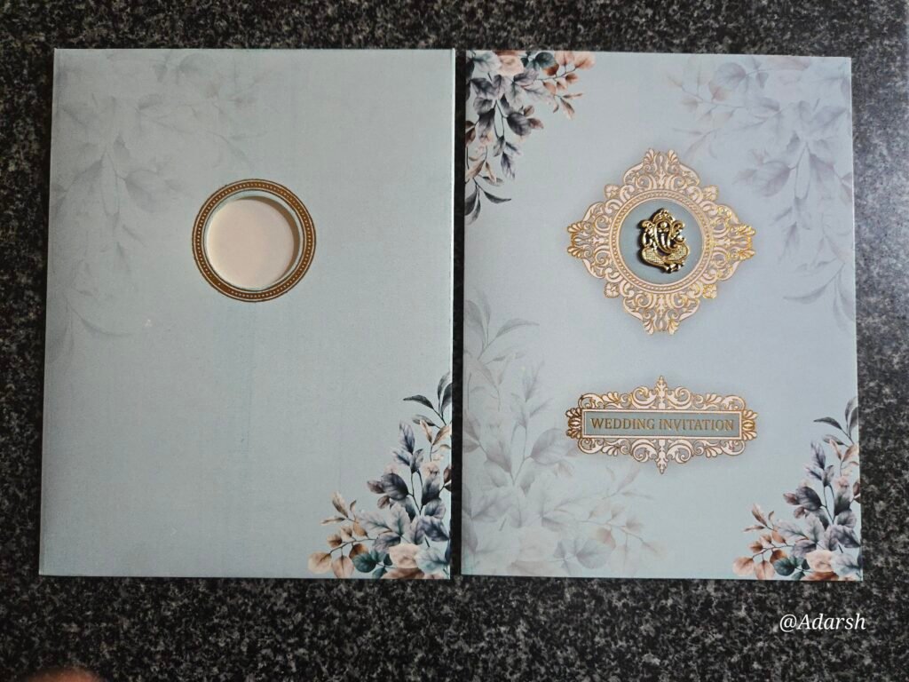 Pista Floral Wedding Card