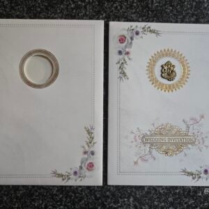 White Ganesha Floral Card