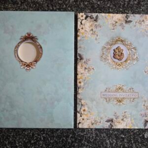 Blue Pastel Floral Wedding Card