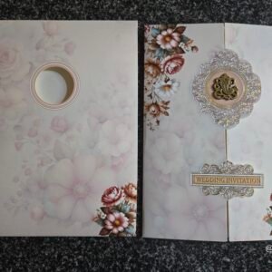 Brown Rose Floral Wedding Invitation Card