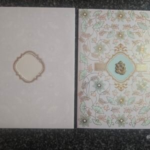 Pastel Floral Meena Work Ganesha Wedding Card