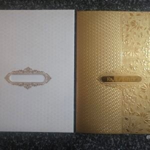 Gold Self-Embossed Wedding Card
